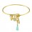 Mon-bijou - H34165 - Bracelet dorée en acier inoxydable