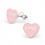 Boucle d'oreille rose love en argent 925