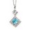 Mon-bijou - D903 - Superbe collier topaze et diamants en or blanc 375/1000