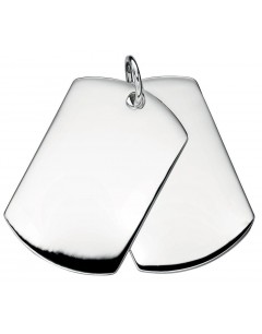 collier plaques d'identité en argent 925/1000