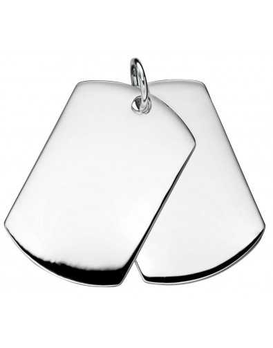 Collier plaques d'identité en argent 925