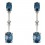 Mon-bijou - D2184 - Boucle d'oreille topaze bleue et diamant en Or 375/1000