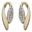Mon-bijou - D2198a - Boucle d'oreille diamant en Or blanc et Or 375/1000