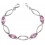 Mon-bijou - D5106c - Bracelet cristal rose en argent 925/1000