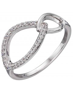 Mon-bijou - D3662 - Bague cristal tendance en argent 925/1000