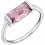 Bague cristal rose en argent 925