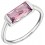 Mon-bijou - D3667c - Bague cristal rose en argent 925/1000