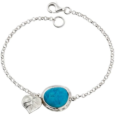 Mon-bijou - D4911 - Bracelet chic turquoise en argent 925/1000
