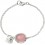 Mon-bijou - D4910c - Bracelet chic quartz rose en argent 925/1000