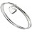 Bracelet cœur double anneaux en argent 925