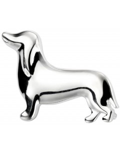 Mon-bijou - D348 - Broche petit chien en argent 925/1000