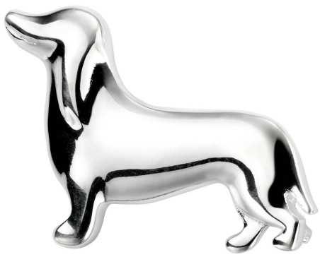 Mon-bijou - D348 - Broche petit chien en argent 925/1000