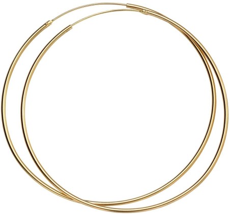 Mon-bijou - D5393 - Boucle d'oreille anneau plaqué Or en argent 925/1000