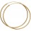 Mon-bijou - D243 - Boucle d'oreille anneau chic plaqué Or en argent 925/1000