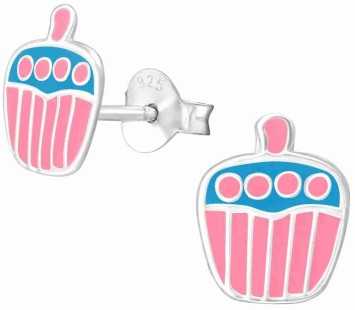 Boucle d'oreille cake en argent 925