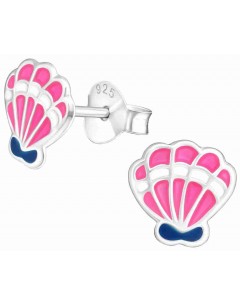 Mon-bijou - H17679 - Boucle d'oreille coquillage en argent 925/1000