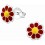 Boucle d'oreille fleur en argent 925