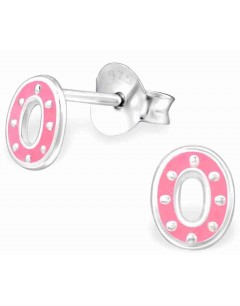 Mon-bijou - H30907 - Boucle d'oreille chic rose en argent 925/1000