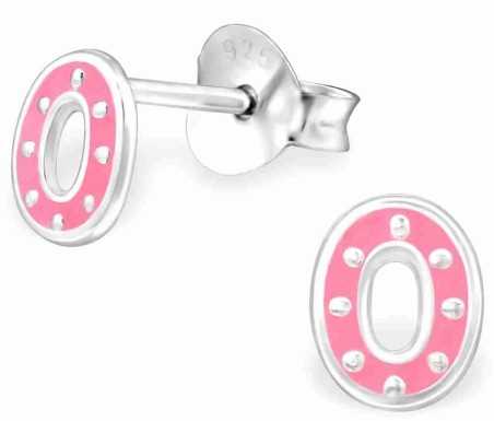 Boucle d'oreille chic rose en argent 925