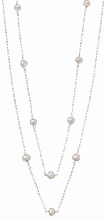 Mon-bijou - D4080 - Collier chic perle en argent 925/1000