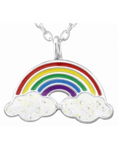 Mon-bijou - H32001 - Collier arc en ciel en argent 925/1000