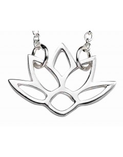 Mon-bijou - D4082 - Collier lotus tendance en argent 925/1000