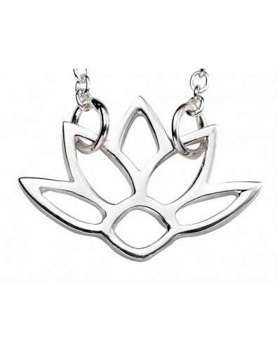 Collier lotus tendance en argent 925