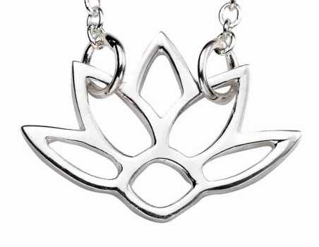 Collier lotus tendance en argent 925