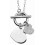 Collier chic double cœur en argent 925