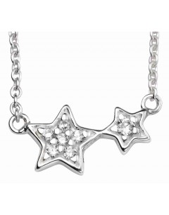 Mon-bijou - D4103 - Collier tendance étoiles en argent 925/1000