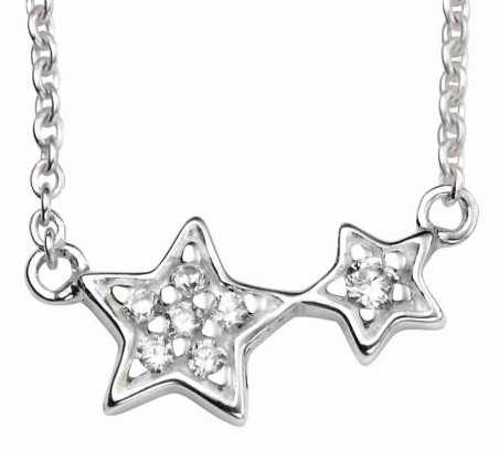 Collier tendance étoiles en argent 925