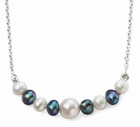 Mon-bijou - D4218 - Collier perle original en argent 925/1000