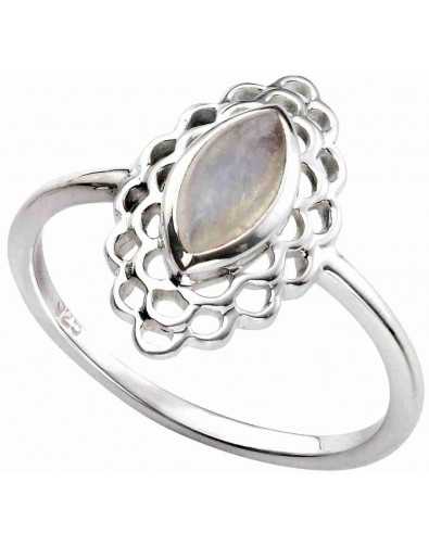 Bague pierre de lune en argent 925