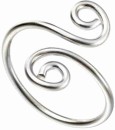 Bague orteil originale en argent 925