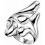 Bague tendance et originale en argent 925