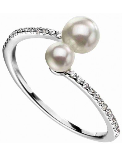 Mon-bijou - D3601 - Bague perle en argent 925/1000