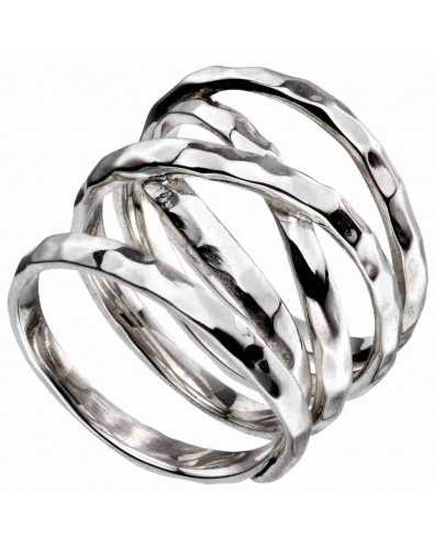 Bague chic cinq anneaux en argent 925