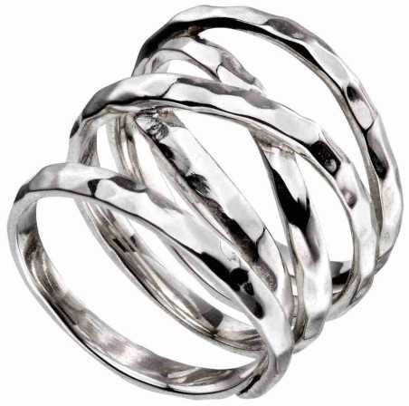 Mon-bijou - D3607 - Bague chic cinq en argent 925/1000