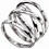 Bague chic cinq anneaux en argent 925