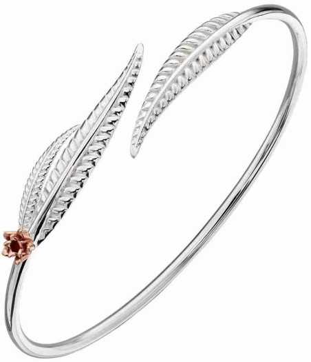 Mon-bijou - D5143 - Bracelet originale feuilles en argent 925/1000