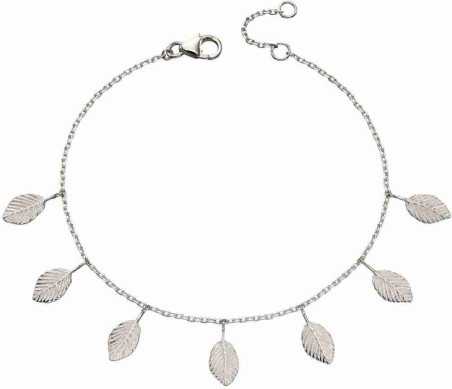 Bracelet tendance feuilles en argent 925