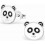 Boucle d'oreille panda en argent 925