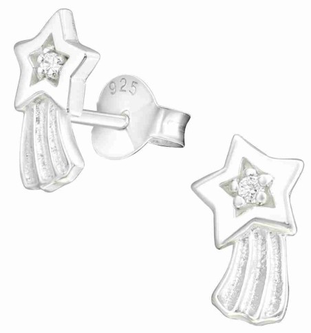 Mon-bijou - H21846 - Boucle d'oreille étoile filante en argent 925/1000