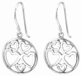 Boucle d'oreille cœur en argent 925