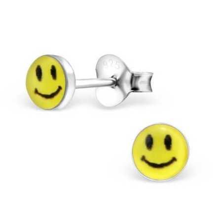 Boucle d'oreille smiley en argent 925/1000