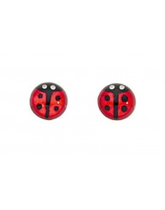 Boucle d'oreille coccinelle en argent 925/1000