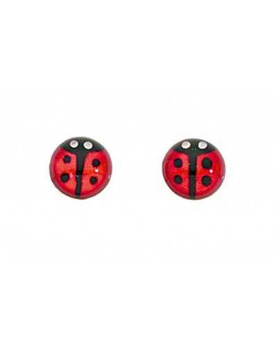 Boucle d'oreille coccinelle en argent 925