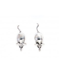 Boucle d'oreille souris en argent 925/1000