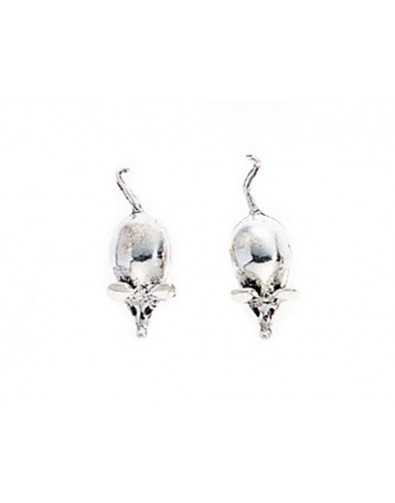 Boucle d'oreille petite souris en argent 925