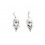 Boucle d'oreille petite souris en argent 925